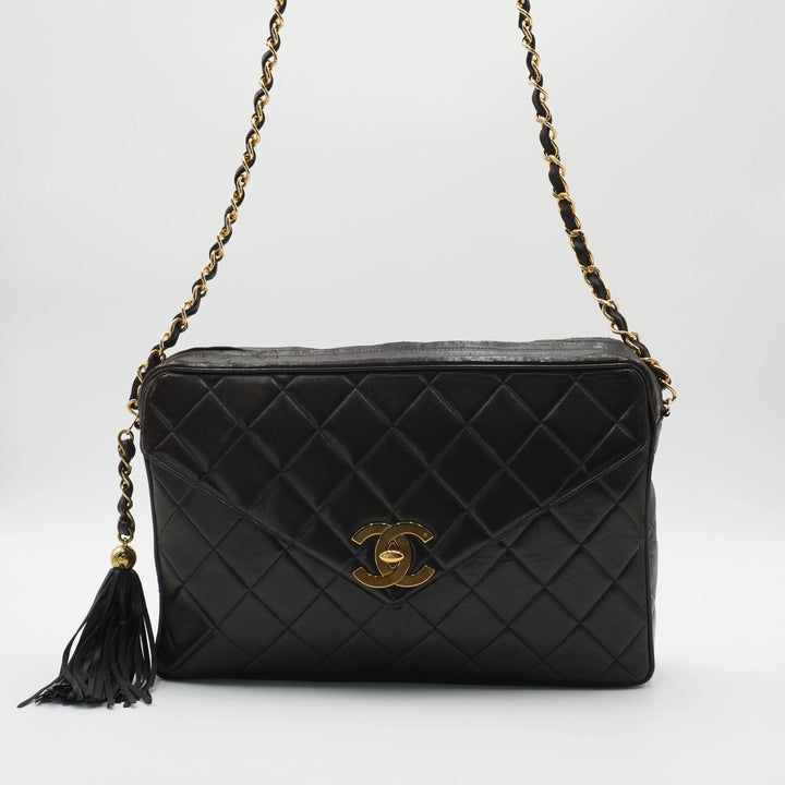 CHANEL Large Vintage Quilted Leather Shoulder Bag CHANEL